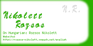 nikolett rozsos business card